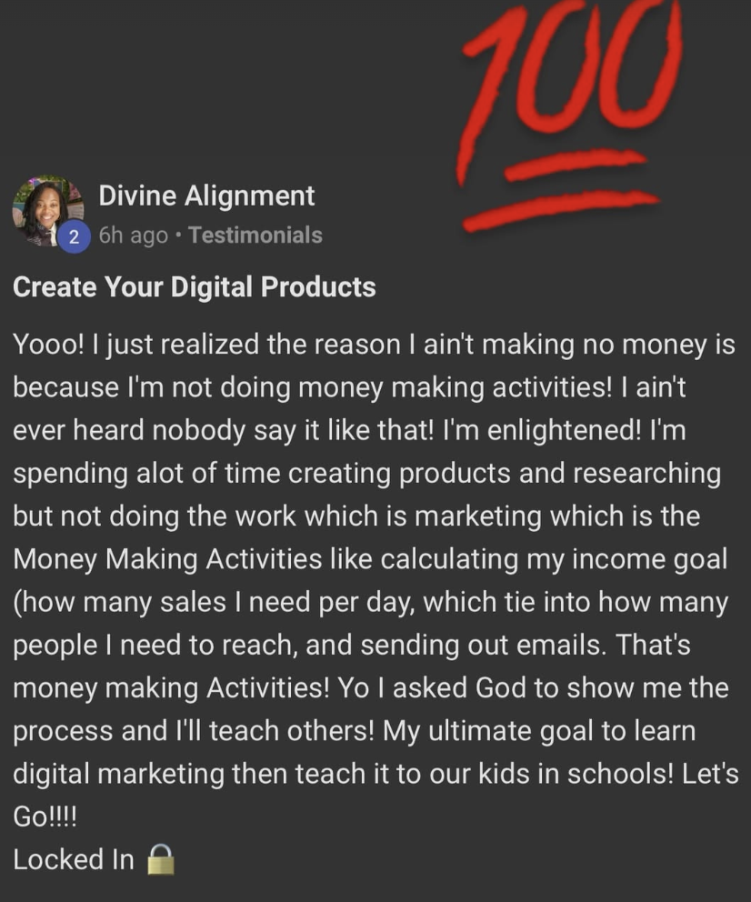 Divine Alignment testimonial for Brother Ben X