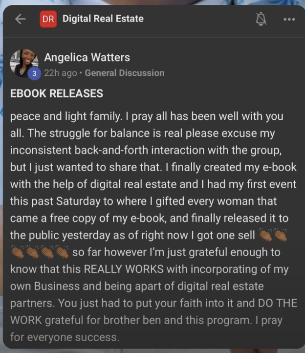 Angelica Watters — Ebook Releases testimonial