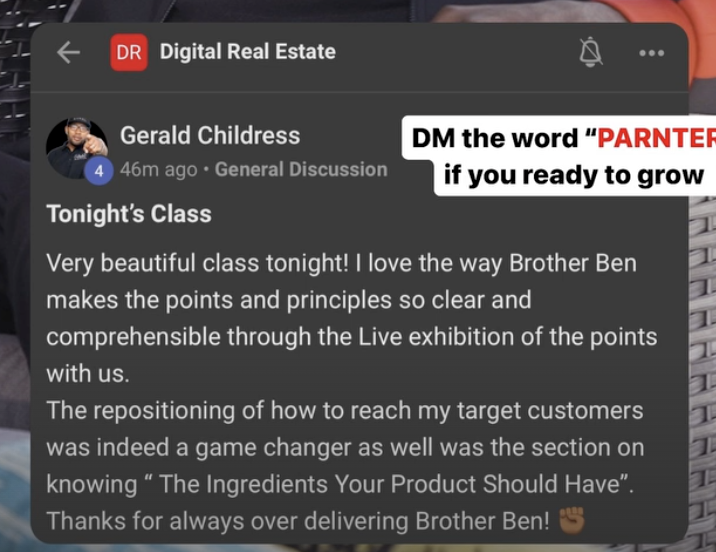 Gerald Childress testimonial